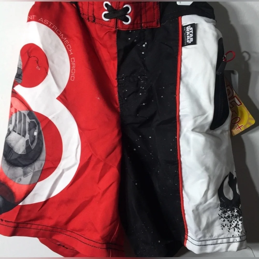 Disney Store Boys Star Wars BB8 Swim Trunks NEW NWT